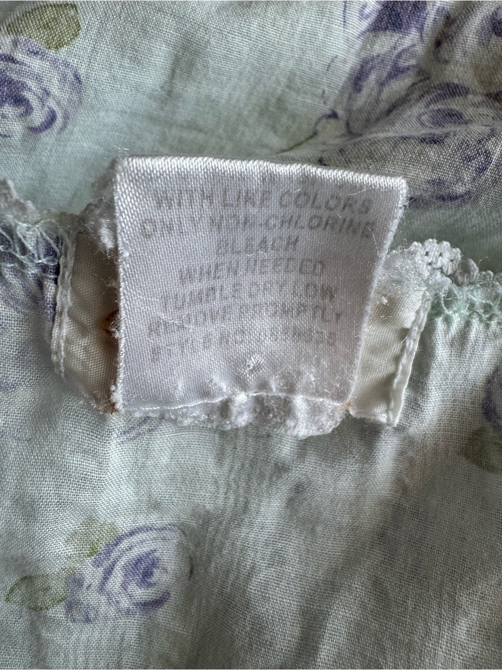 Vintage Barbizon Floral Maxi Nightgown Cotton Poly Blend Lace Trim Cottagecore - Picture 12 of 14